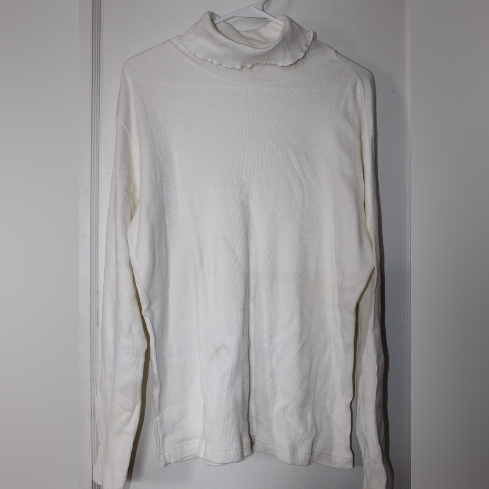 Susan Bristol White Long Sleeve Turtle Neck Size XL